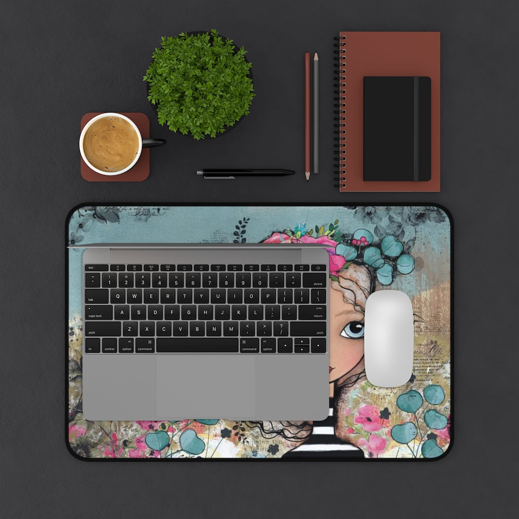 Custom Art Desk Mat from the Audrey Collection
