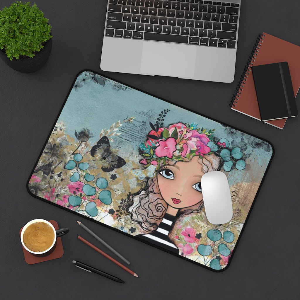 Custom Art Desk Mat from the Audrey Collection