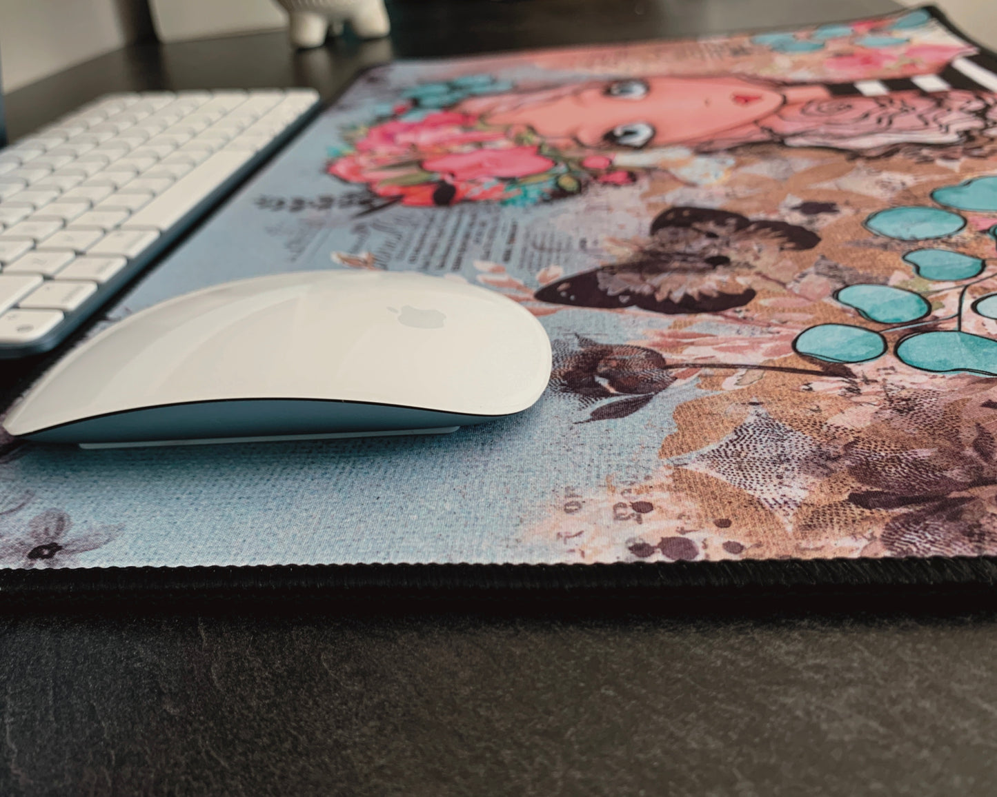 Custom Art Desk Mat from the Audrey Collection